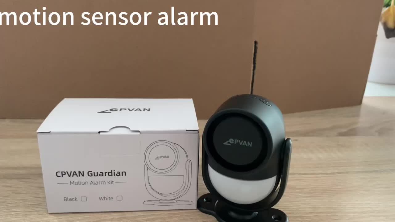 Sistema di allarme con sensore di movimento, telecomando e sirena - 125dB ad alto volume antifurto adatto per casa, camper, garage, auto, ufficio, appartamento - Pannello di allarme da porta/parete (nessun cablaggio richiesto)