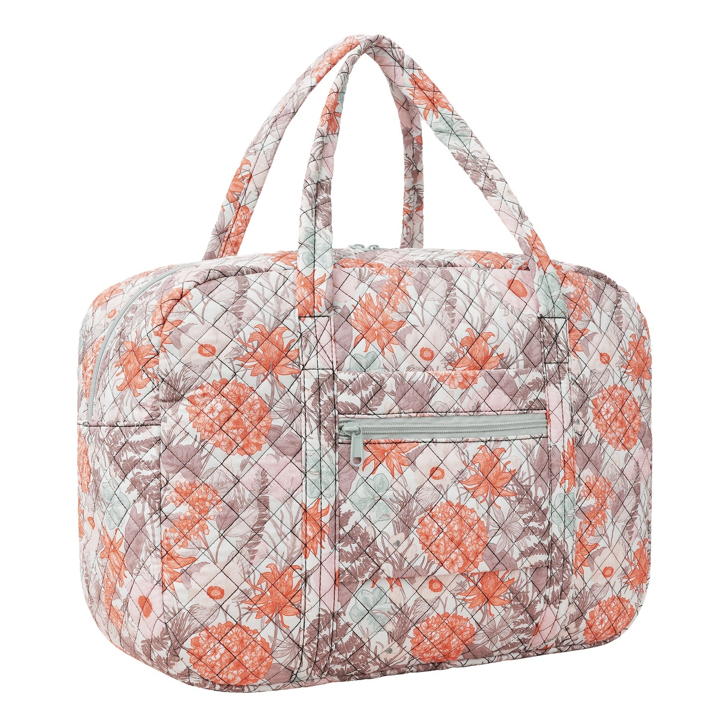 Borsa da Viaggio e Palestra da 25L per Donna - Ispirata ai Fiori di Ciliegio Rosa - Borsa a Mano Leggera e Resistente con Scomparto per Laptop, Multiscomparto, Rosa Pastello/Bianco/Viola per Aereo, Palestra, Weekend, Regalo di Natale