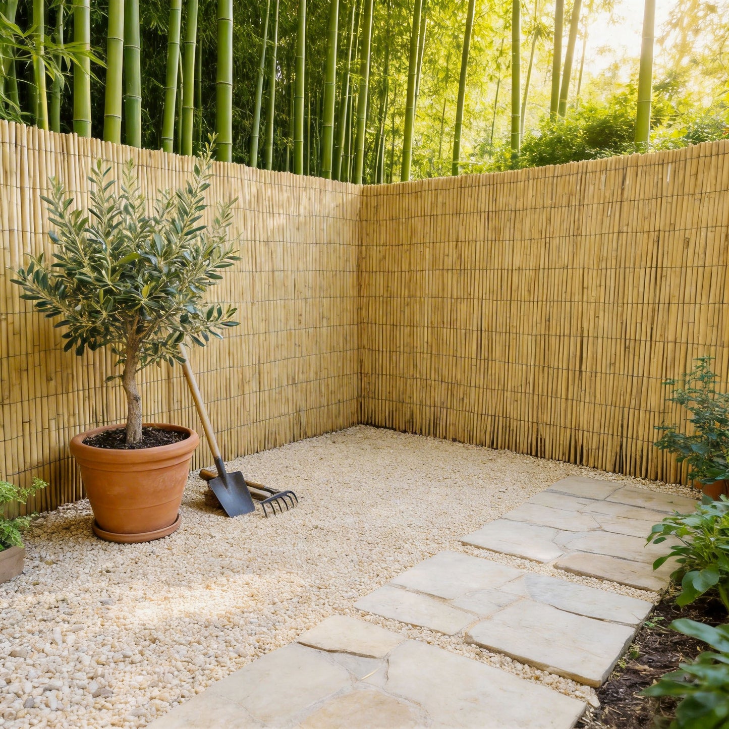 Schermo Privacy in Canne, Tappeto Naturale in Canne per Recinzione da Giardino, Protezione dal Vento per Balcone, Schermo Privacy da Esterno, Intrecciato con Filo Zincato, Installazione Facile, 80/90/120/160/180/200 X 300cm