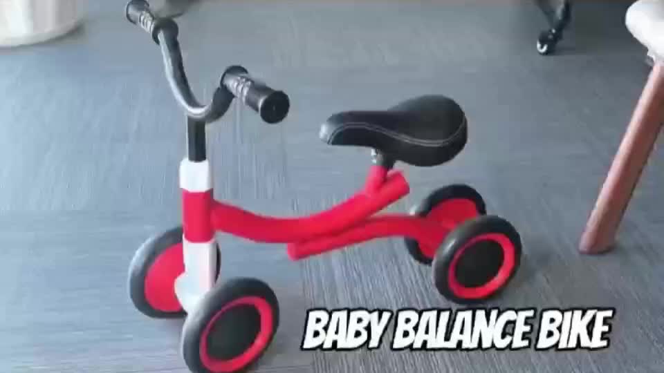Bicicletta senza pedali per bambini e bambine - Robusto telaio in lega e grande ruota posteriore, bicicletta da allenamento leggera con ruota antiscivolo simile a un pneumatico ammortizzato (senza freni) - Prima bicicletta da equilibrio per interni/estern