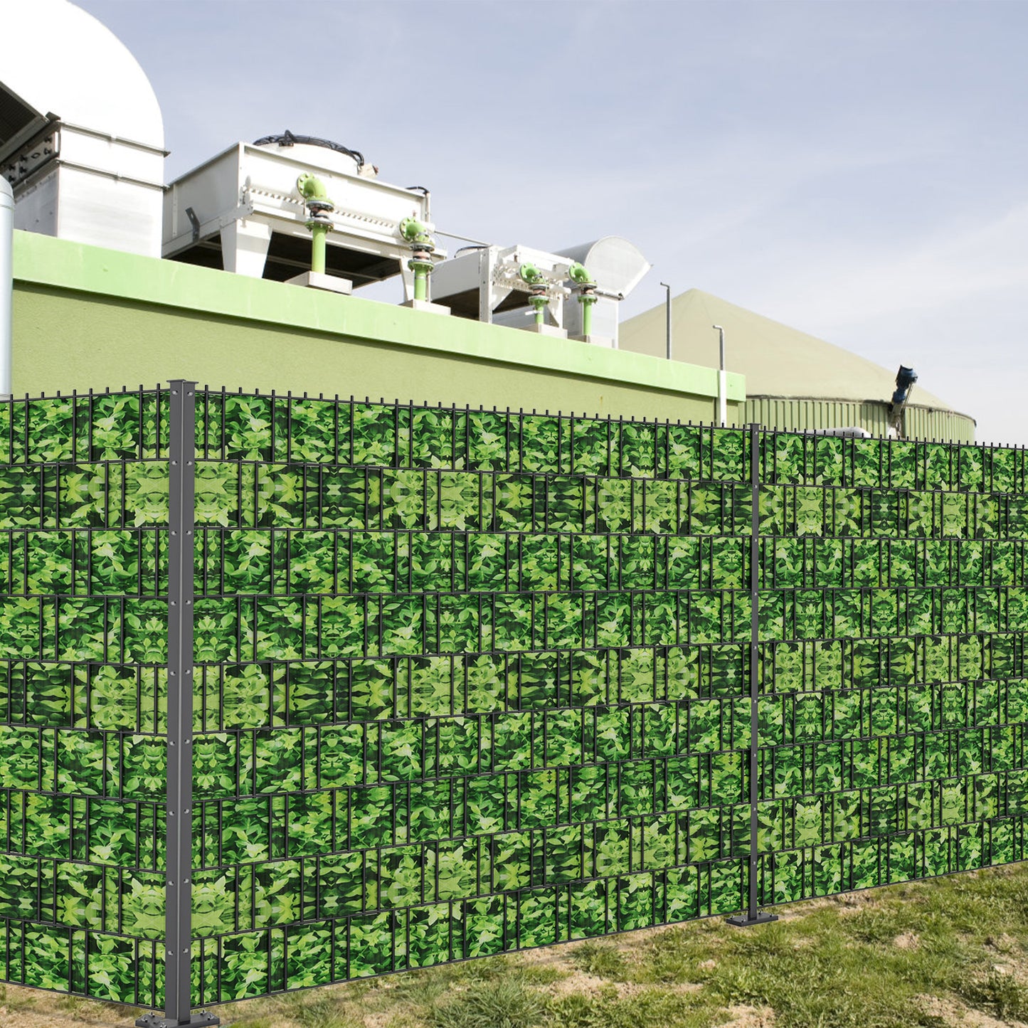 Strisce di pellicola per la privacy in PVC con clip, progettate per creare un rotolo di recinzione per la privacy opaca, adatte per recinzioni a doppio strato, che forniscono protezione per giardini e balconi