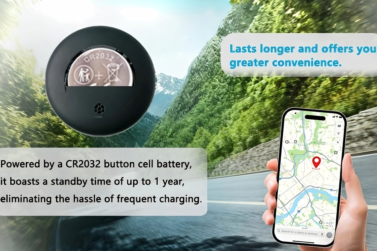 Localizzatore GPS compatibile con sistemi iOS e Android, Smart Locator magnetico, App integrata - Nessun costo aggiuntivo, Dispositivo anti-smarrimento globale adatto per animali domestici, bagagli e altro, Design di alta qualità con batteria CR2032 sosti