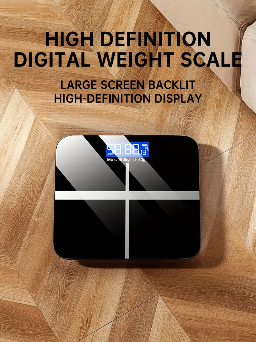 Bilancia Elettronica, 179,62 kg Bilancia Digitale da Bagno, Bilancia di Alta Precisione con Display LCD ad Alta Definizione e Visualizzazione della Temperatura (selezionabile tra KG e Libbre), Piattaforma Ultra Larga, Pesatura Elettronica ad Alta Precisio
