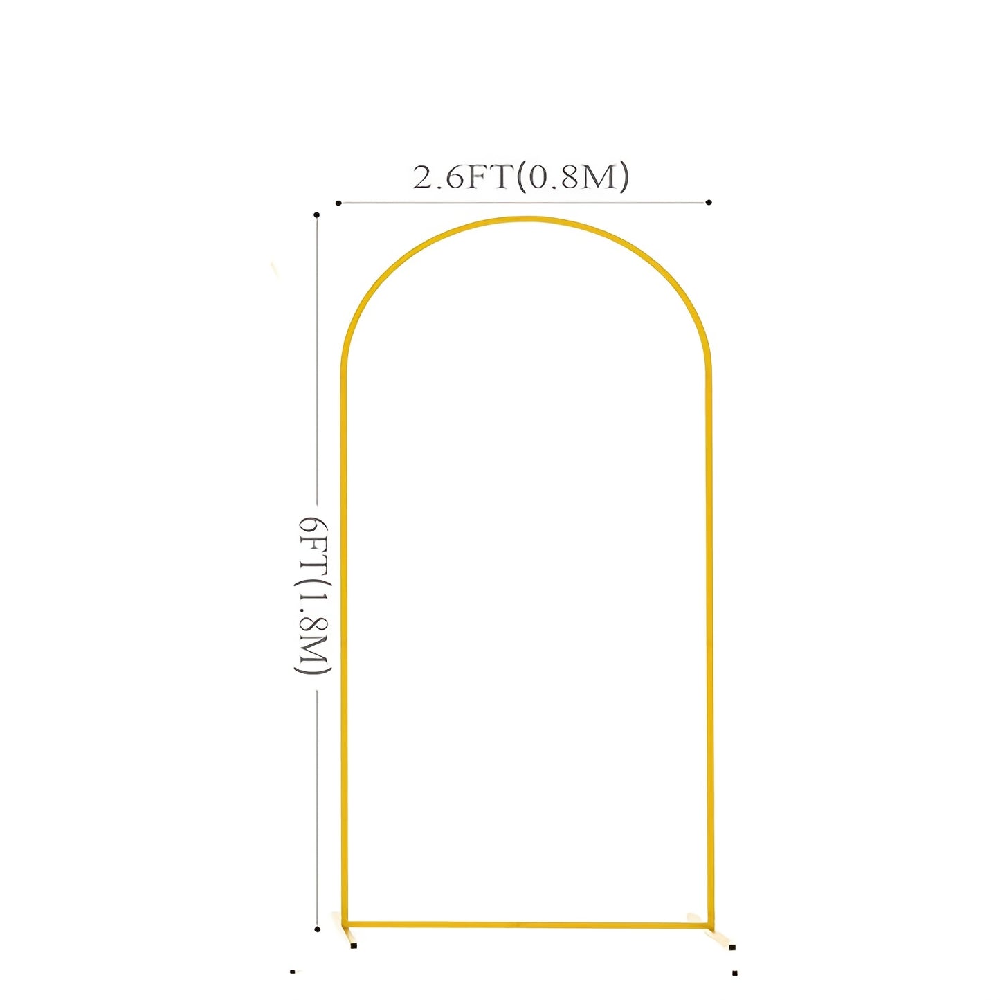 Supporto ad arco da 1,8 m/2 m/2,2 m in metallo per cerimonia di nozze e decorazioni per baby shower, supporto ad arco per fondale da 6 piedi/6,6 piedi/7,2 piedi, telaio ad arco fai da te dorato per interni/esterni, cornice fotografica ad arco