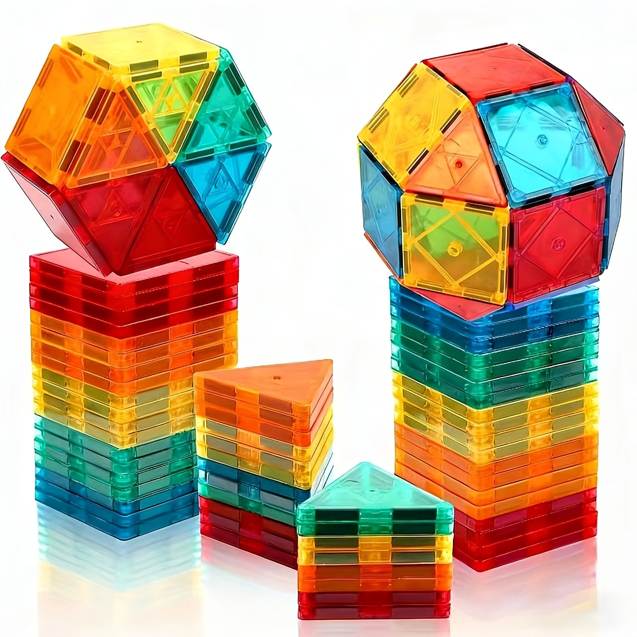 Giocattoli a blocchi magnetici a piastrella, adatti a bambini e bambine dai 3 anni in su, giocattoli e giochi educativi sensoriali STEM per l'apprendimento prescolare, regali di compleanno creativi per bambini.