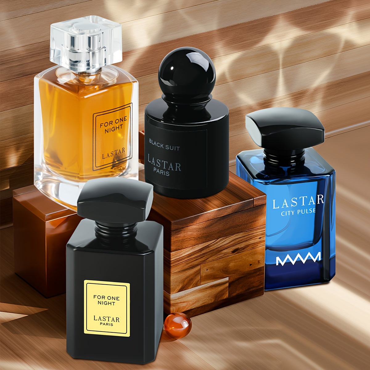 Set di Quattro Flaconi di Profumo da Uomo, Note Legnose Calde e Note di Frutta Fresca, Fragranza a Lunga Durata, Colonia da Uomo, Che Mostra Charm, Creando un'Atmosfera Misteriosa, Adatto per Appuntamenti, La Prima Scelta per un Regalo di Festa per Uomini