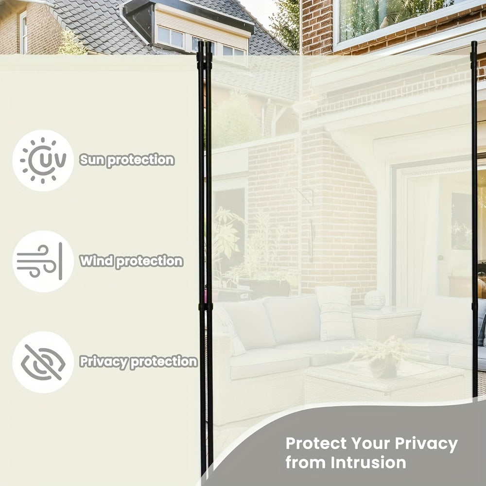 1 pz Schermo Privacy Pieghevole a 3 Parti | Uso Interno Esterno, Protezione Solare, Facile da Montare e Smontare, Facile da Pulire, Adatto per Giardini, Balconi, Terrazze, 255 X 182Cm, Materiale in Tessuto, Colore Misto