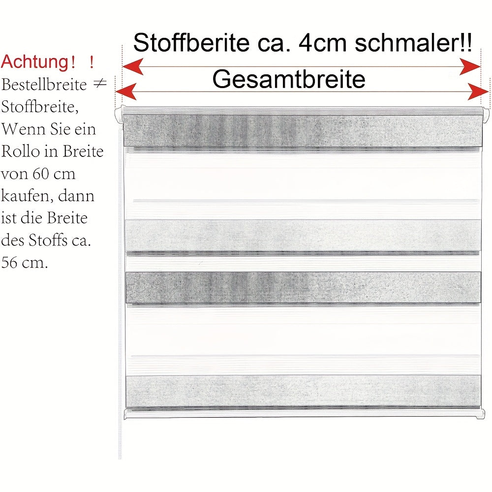 1 pz, Tende a rullo a doppia bobina, Nessuna perforazione richiesta, Tende a rullo a doppia bobina con tensione laterale, Facili da riparare, Trasparenti, Ombra, Bianco, Tende a rullo per finestre, Regalo per le vacanze