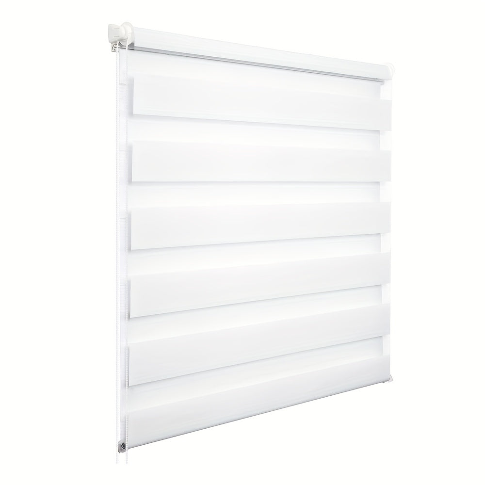 2 pezzi, Tende Doppie, Tende a Rullo Ombreggianti Doppie, Senza Foratura con Fissaggio a Morsetto, Trasparenti, Oscuranti, Regolazione della Luce, Decorazione Domestica, Tende per Camera da Letto Cucina Bagno Soggiorno, Facili da Pulire