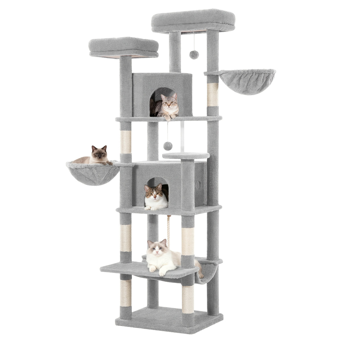 Albero tiragraffi per gatti, 175 cm per Gatti e Uso Interno – vista dettagliata 9