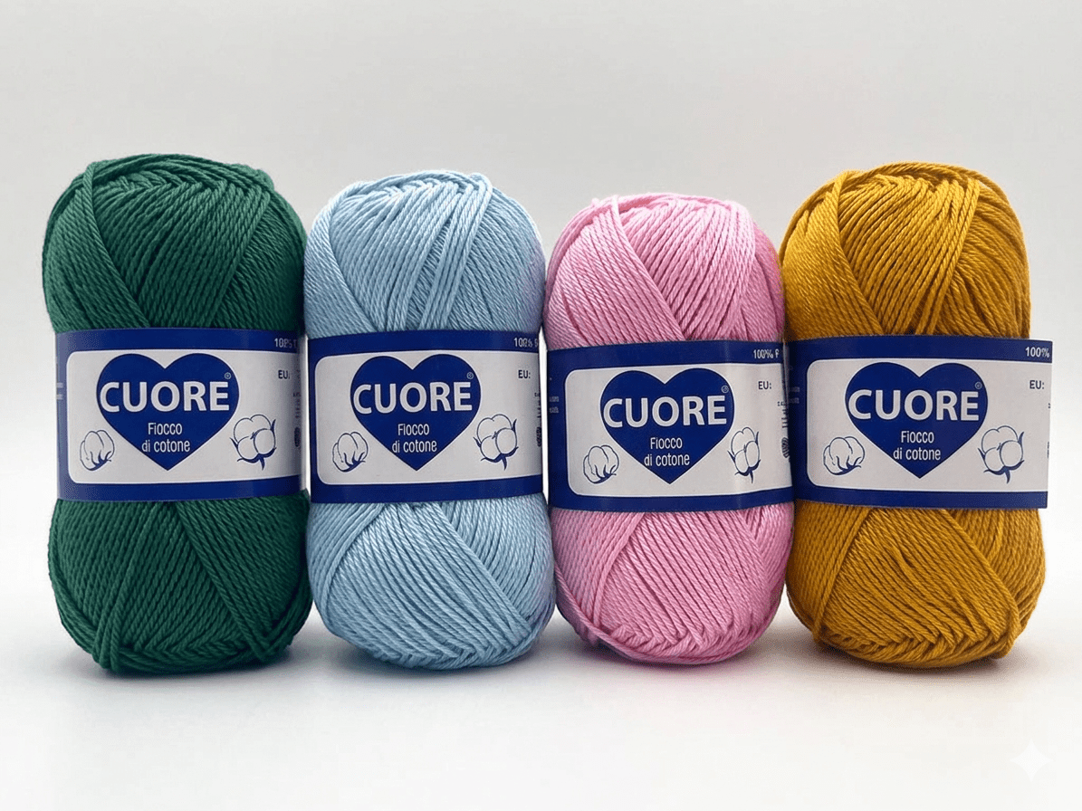 COTONE CUORE 100% cotone BUNDLE 5PZ SCRIVERMI IN PRIVATO PER SCELTA COLORI DOPO L' ACQUISTO