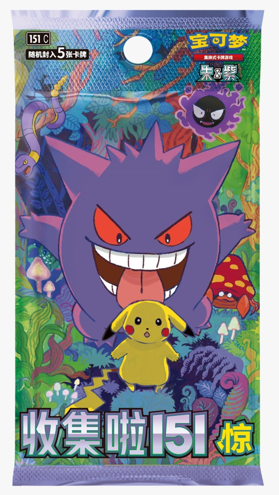 Pokémon 151 Booster Slim a Sorpresa – Pacchetto Booster TCG Ufficiale con Carte Casuali, Inclusi Carte Rare e Olografiche