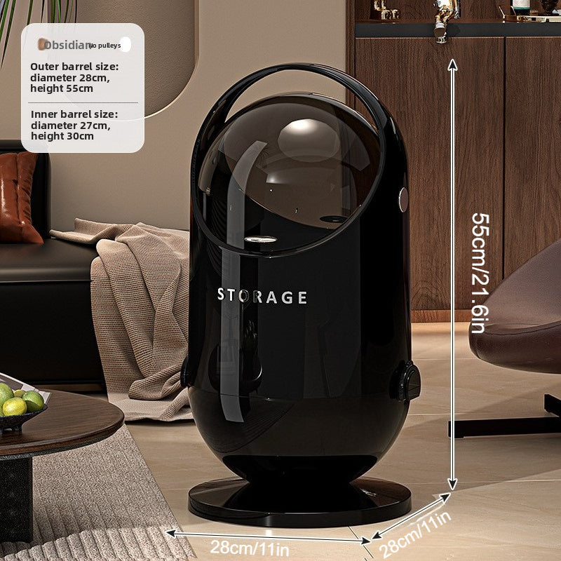 Cestino per rifiuti contemporaneo da 20L con coperchio sicuro e ruote, plastica robusta, impugnatura confortevole, design compatto, gestione degli odori, ideale per cucina, ufficio, soggiorno