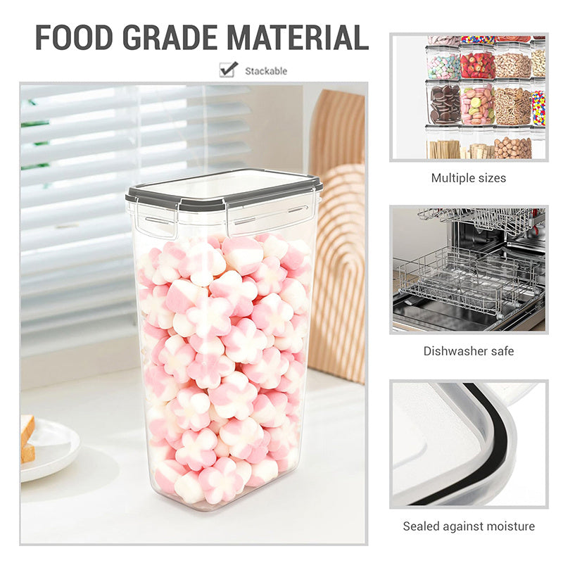 Set da 48 pezzi con 24 contenitori e 24 coperchi, a tenuta stagna, impilabili, salvaspazio, per conservare alimenti, con etichette per cucinare facilmente e organizzare la dispensa. Include 1 pennarello gratuito