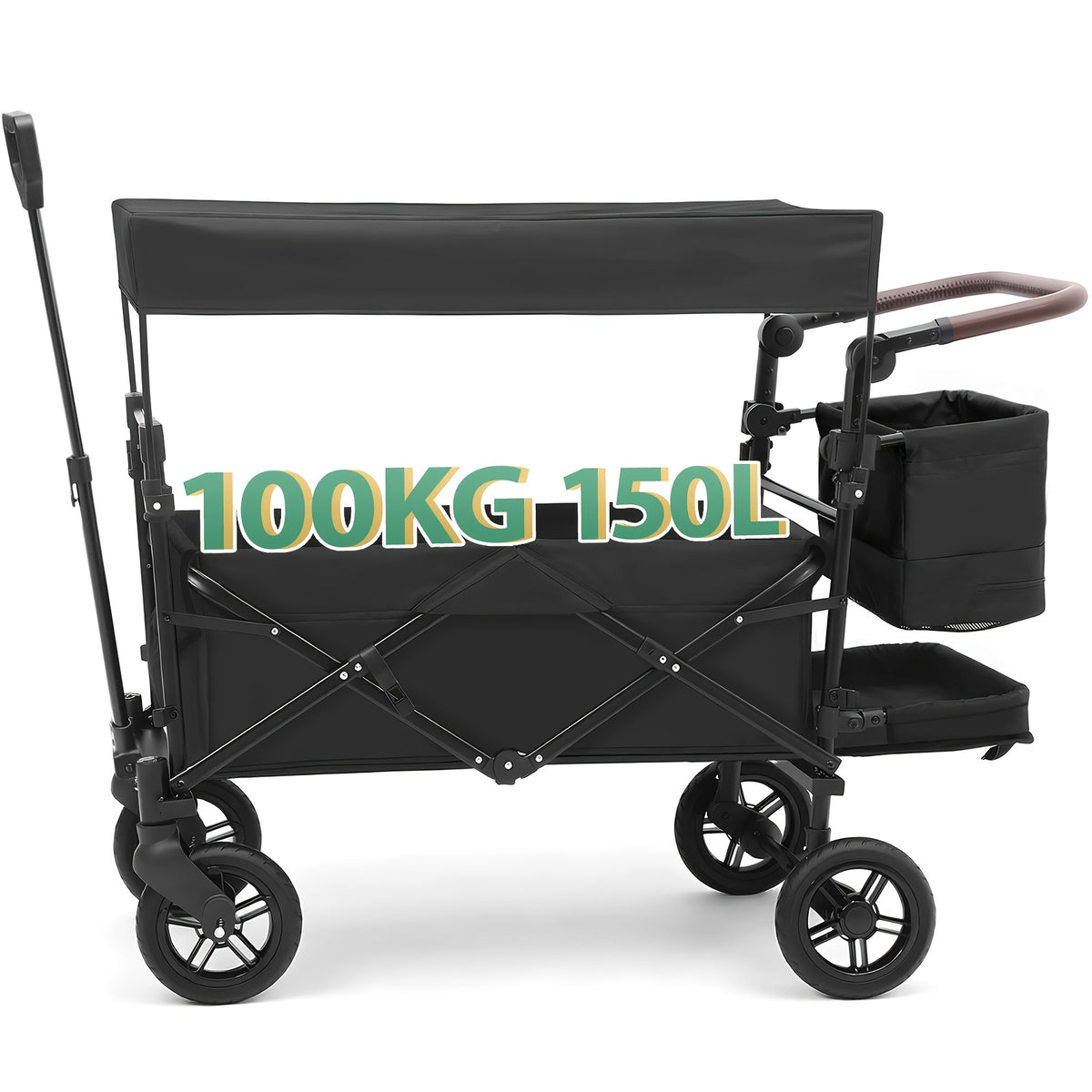 Carrello pieghevole, 100 kg per viaggio e campeggio – vista dettagliata 12