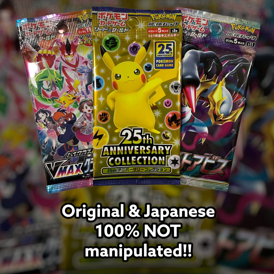 Carte Pokémon da collezione, 3X Mazzo Booster Originale Giapponese Pokémon per hobby e progetti creativi – vista dettagliata