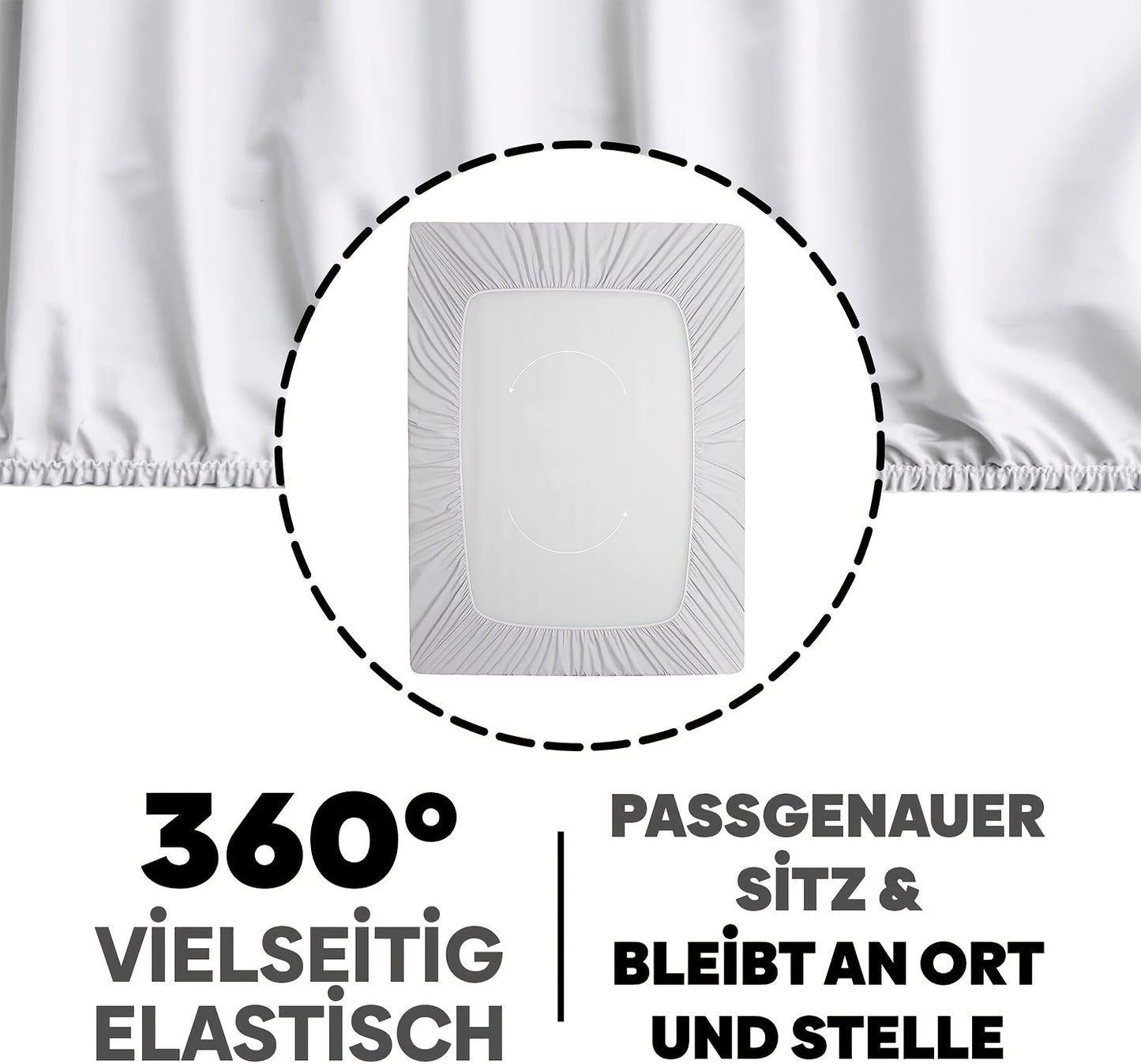 Lenzuolo con Angoli 100% Jersey, con Angoli Elastici e Volant da 30cm, Lenzuolo Ipoallergenico e Traspirante, Adatto per Materassi da 90x200 a 200x220, Lenzuolo con Angoli 100% Jersey, Lenzuolo con Angoli King Size, Lenzuolo con Angoli con Tasca Profonda,