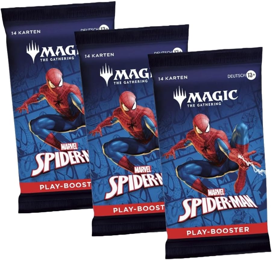 Magic: The Gathering – Universes Beyond 2025 | 3X Play-Booster (EN) | Carte in Inglese | Edizione Crossover Supereroi