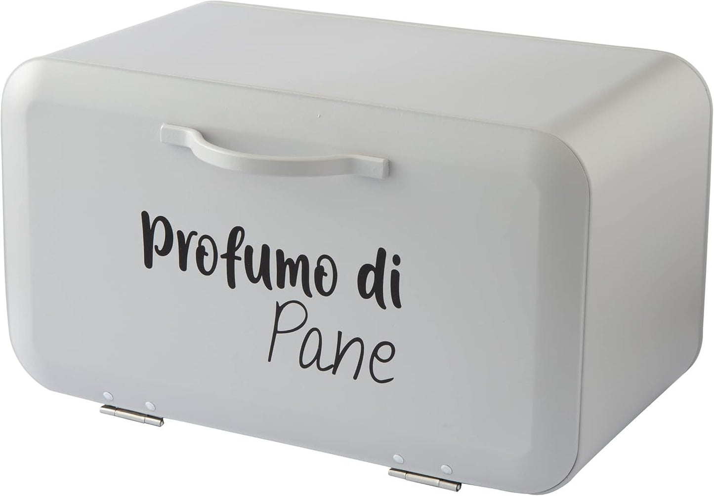 Baroni Home Portapane Grigio Antracite | Beige con Apertura Frontale e Chiusura Ermetica 34x19x17 cm, Cassetta Pane in Metallo, Scatola Contenitore per Pane e Panini Proteggi Freschezza, Anti-mosche, Ideale per Pane Fatto in Casa, Porta-Pane Design Modern