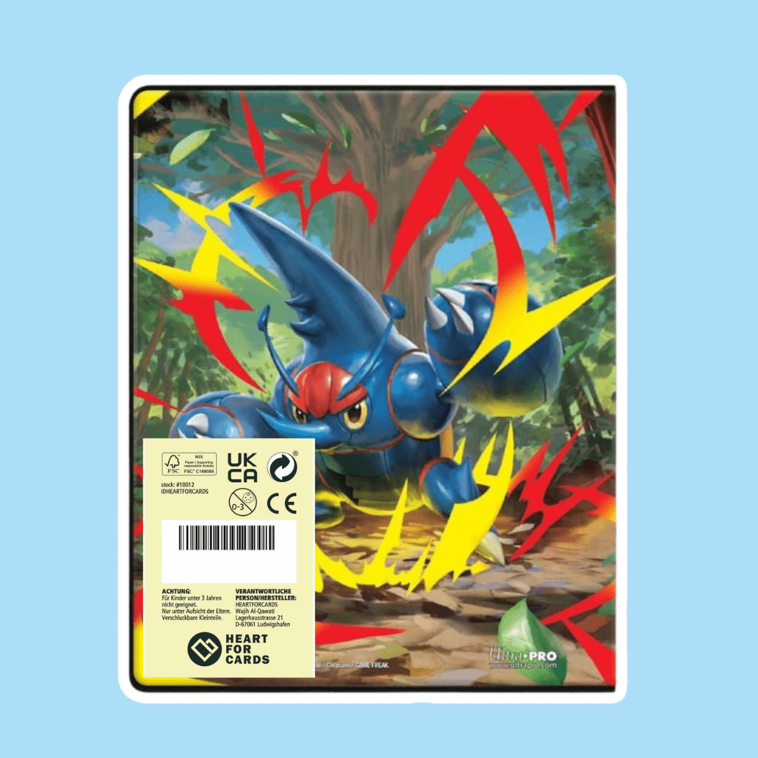 Pokémon ME02 – Portafoglio a 4 Tasche – Raccoglitore Ufficiale per la Conservazione delle Carte Pokémon, Perfetto per Collezionisti e Giocatori