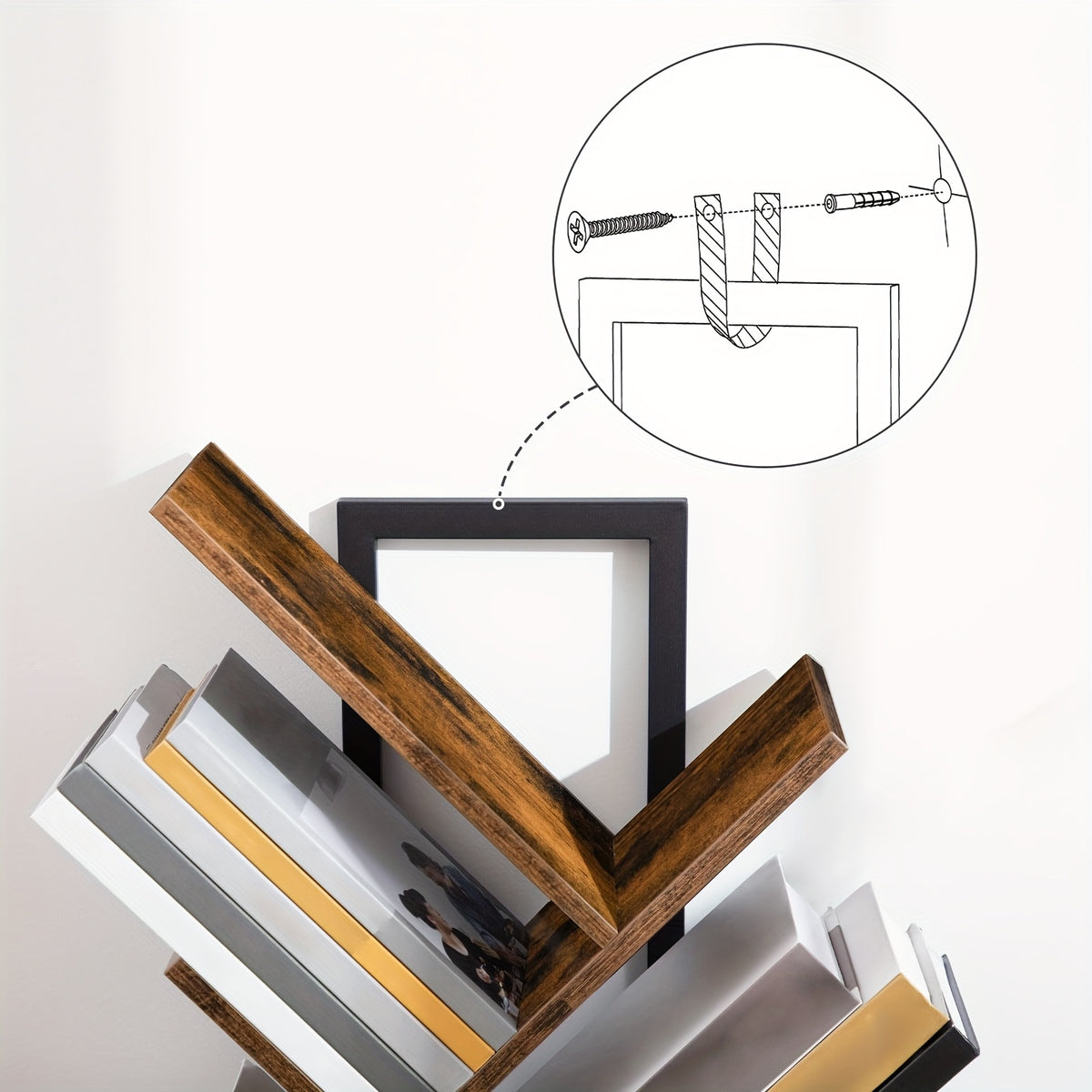 Libreria, Scaffale Autoportante a 9 Ripiani per studio – vista dettagliata 7