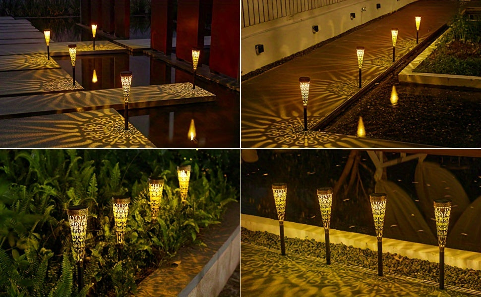 Luci Solari LED Metalliche, illuminazione LED per giardino e terrazza – vista dettagliata 11