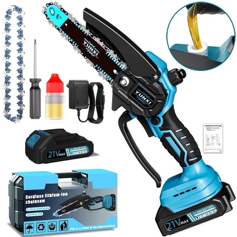 Motosega Elettrica Portatile a Litio, Batteria*1 per Uso Domestico e Potatura di Rami – vista dettagliata 15