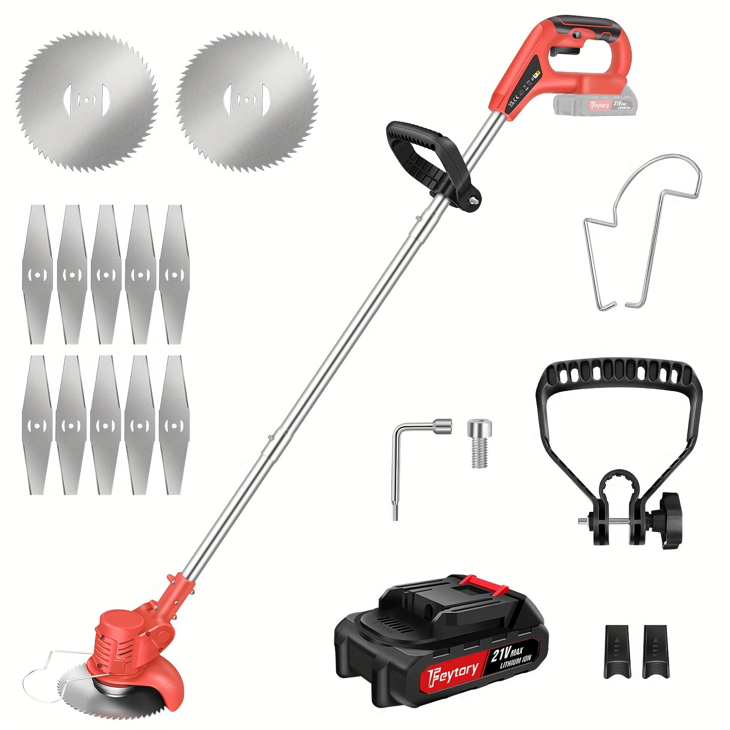 Tosaerba a batteria senza fili, Trimmer+2x Batteria-3 Piegato per giardino e terrazza – vista dettagliata 16