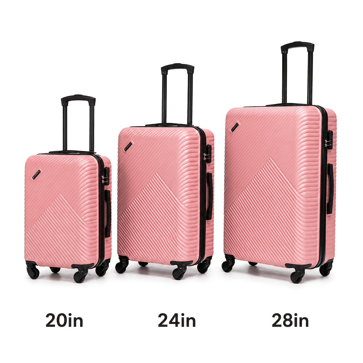 Valigia da viaggio, 3 pezzi (20+24+28) pollici per tempo libero e viaggi – vista dettagliata 73