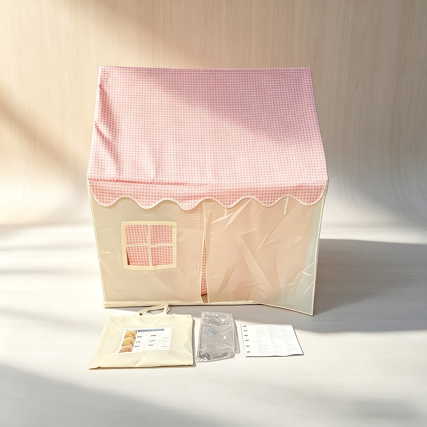 Tenda a scacchi rosa e bianca stile casa - Grande casetta da gioco per interni ed esterni per bambini | Pieghevole per una facile conservazione | Grande casa a scacchi rosa | Regalo perfetto per vacanze e compleanni per ragazzi e ragazze. Casa fantastica