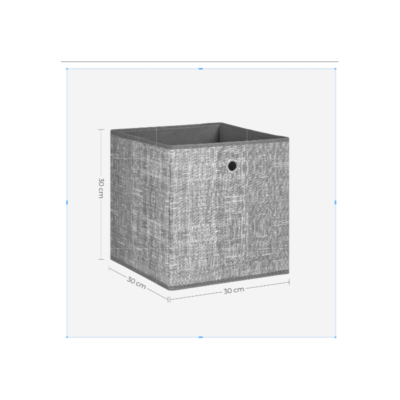 Scatole di Stoccaggio Pieghevoli, Set di 6, 30 x 30 x 30 cm, Adatte a Unità di Stoccaggio Cubiche, per Scaffali, Stoccaggio di Vestiti