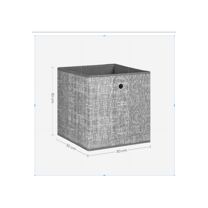 Scatole di Stoccaggio Pieghevoli, Set di 6, 30 x 30 x 30 cm, Adatte a Unità di Stoccaggio Cubiche, per Scaffali, Stoccaggio di Vestiti