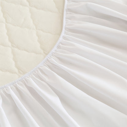 Coprimaterasso impermeabile 1 pezzo lavabile in lavatrice, con design trapuntato a tinta unita e tasche profonde (morbidissimo e confortevole). Può essere utilizzato come lenzuolo singolo.