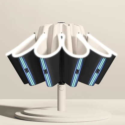 Ombrello Automatico Compatto da Viaggio a Doppia Apertura con 10 Stecche, Ombrello Resistente, Ombrello Auto Rinforzato e Ingrandito, Ombrello di Protezione da Viaggio con Barra di Sicurezza, Design Alla Moda in Diversi Colori, Ombrello di Alta Gamma Adat