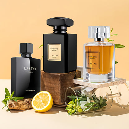 Set di profumi da uomo, tre flaconi, totale, note legnose di muschio e sandalo, colonia da uomo, fragranza fresca e di lunga durata, spray da uomo, adatto per appuntamenti, feste e uso quotidiano, confezione raffinata, un regalo perfetto per le feste per