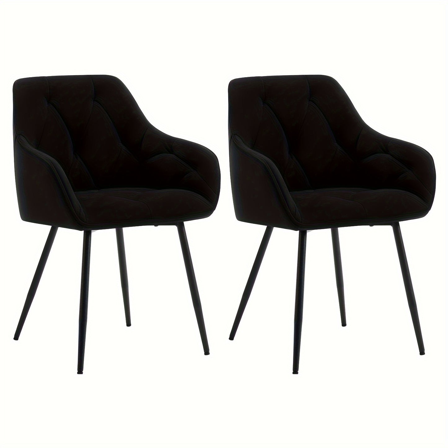 2 pezzi Sedia da pranzo Sedia da cucina Sedia da pranzo Sedia da soggiorno Poltrona ergonomico Poltrona Imbottita Seduta in velluto Piedini in metallo