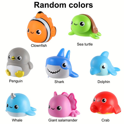 8 pezzi Giocattoli da Bagno Luminosi, Giocattoli da Bagno per Bambini e Bambine, Idea Regalo di Compleanno Natale Halloween per Bambini e Bambine in Età Prescolare, Divertenti Giocattoli da Bagno ad Acqua Colori Casuali