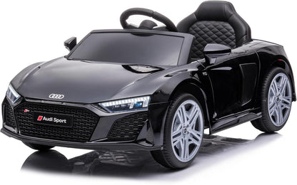 Baroni Toys Auto Macchina Elettrica per Bambini Audi R8 Sport, 12V Con MP3, Macchina telecomandata Full Optional, sedile in Eco pelle, porte apribili, Velocità 3-5 km/h, con Telecomando