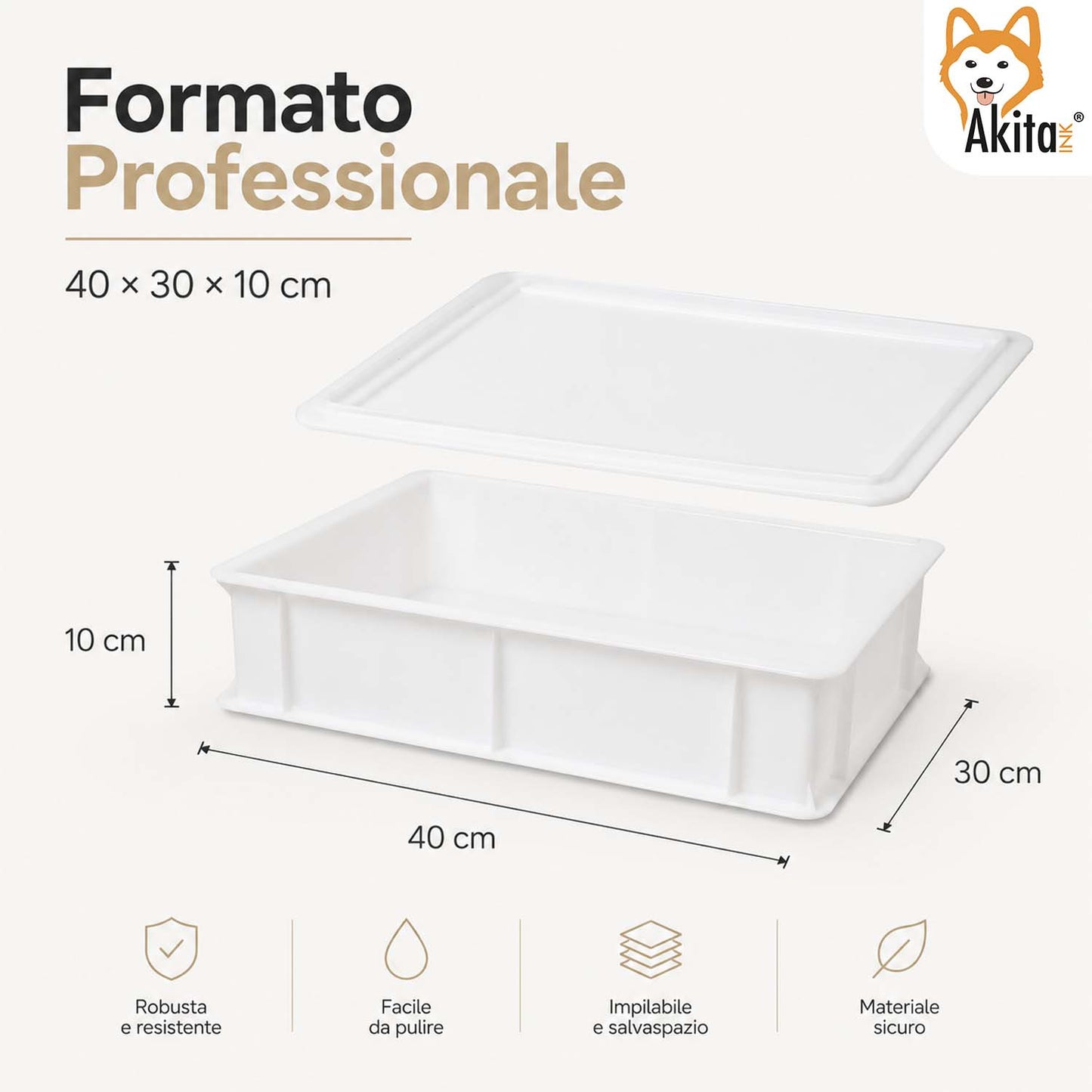 Cassetta Lievitazione Pizza e Pane portaimpasto con Coperchio