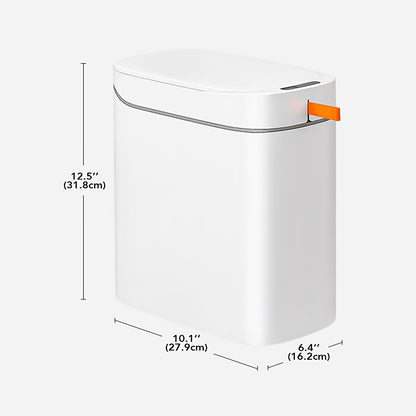 Cestino Smart Sensor per Bagno con Coperchio Automatico, Pattumiera Senza Mani per Bagno con 30 Sacchetti, Cestino Salvaspazio Slim da 10L Bianco, per Cucina, Camera da Letto, Ufficio, Camper, Cestini da Bagno Perfetti, Plastica Resistente, Facile da Puli