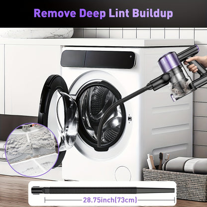 Aspirapolvere Senza Fili per Casa ad Alta Aspirazione, 10-in-1 Leggero e Ricaricabile con Lunga Durata della Batteria, con Tubo Extra-Lungo Aggiornato, Spazzole -groviglio, Luci LED Verdi per Casa, Pavimenti in Legno, Tappeti e Peli di Animali