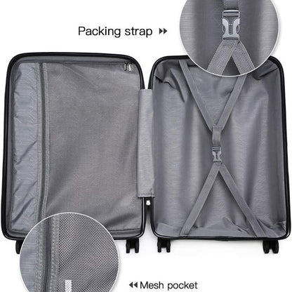 Valigia da imbarco 55x35x20cm a guscio rigido in ABS con trolley da viaggio, bagaglio a mano da cabina, 33L, regalo per Black Friday, Giorno del Ringraziamento, Natale