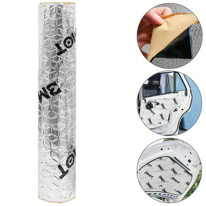 Sonnewelt tappeto acustico in alluminio e butile da 2,2 mm, 50 x 200 cm / 50 x 400 cm, autoadesivo antirimbombo, tappeto isolante acustico per auto, 1 m² / 2 m²