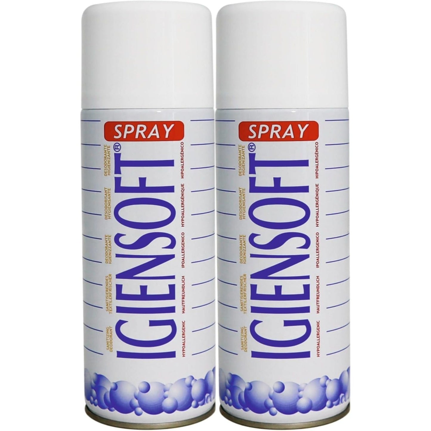 HOME PRO Deo Igiensoft Spray Sanitizzante Ipoallergenico, Deodorante per Tessuti, Disinfetta i Vestiti, Protegge i Tessuti, Armadi, Elimina gli Odori 2x400ml
