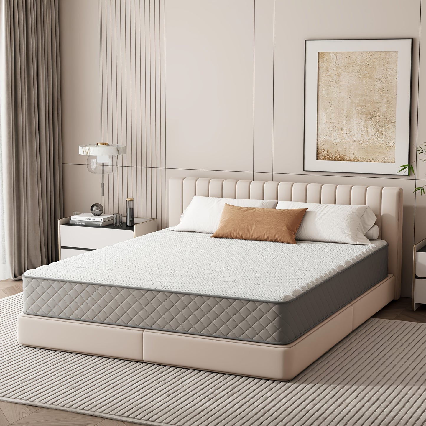 Materasso - H3 20/25/30 cm Doppio Gel Freddo Memory Foam con Materasso a Sfere, Fornendo Materiali Rettili e Traspiranti, Facile Installazione