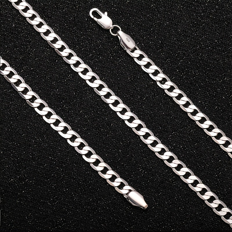 Collana da uomo in argento 925 con catena cubana da 5 mm, stile hip hop per feste, accessori di gioielleria, regali per uomo, San, anniversario, compleanno, regalo per la festa del papà, confezione regalo