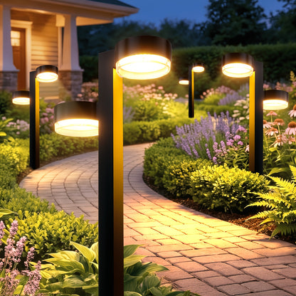 Confezione da 2/4/8 luci solari da esterno, luci solari da esterno a doppia testa super luminose IPX5 fino a 12 ore, luce da giardino automatica on/off per cortile patio vialetto marciapiede vialetto decorazioni natalizie per esterni, GEARITE