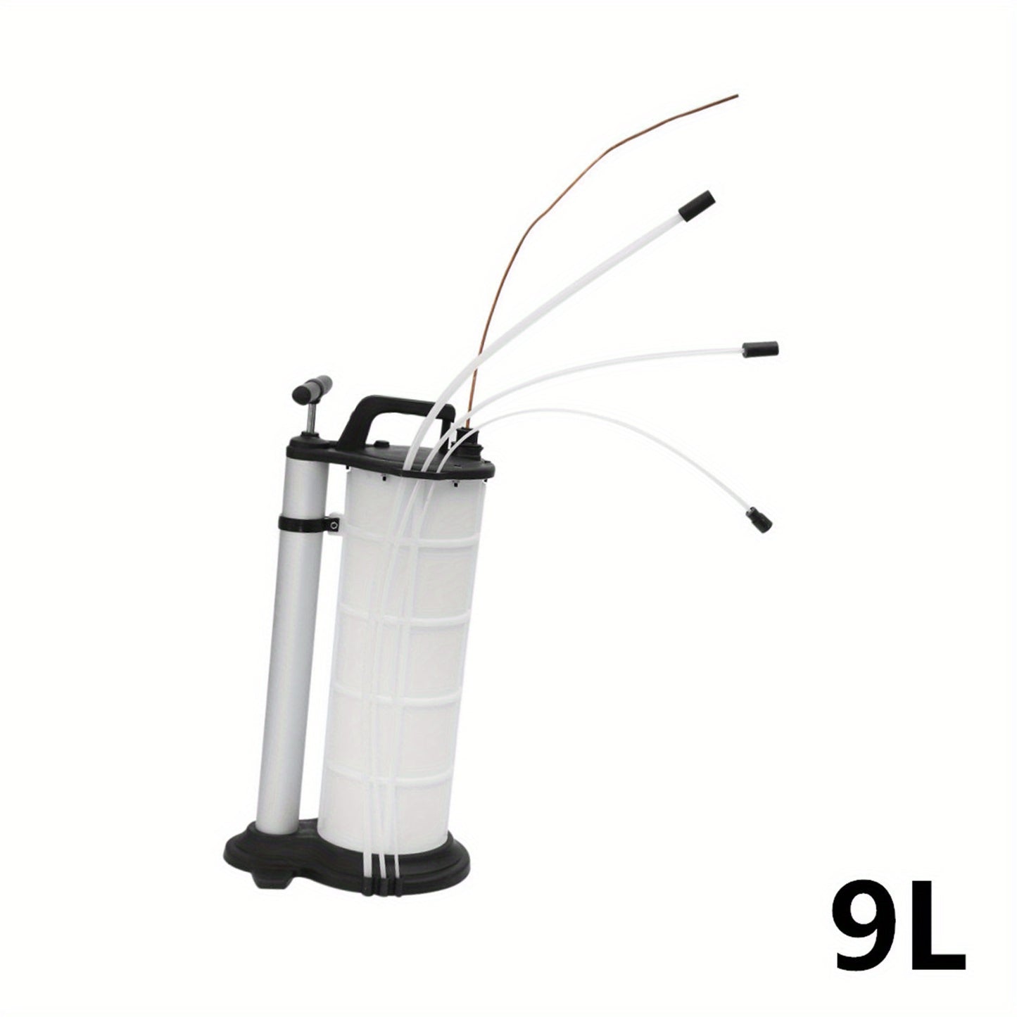 1 pezzo Pompa Manuale per Estrazione Olio 9L con 4 Tubi per Manutenzione Motore Auto, Trasferimento Diesel e Liquidi