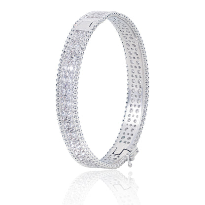 Bracciale di lusso in argento sterling 925 argentato pieno di stelle, elegante e bellissimo, temperamento sfarzoso, da indossare tutti i giorni, regalo di San Valentino, regalo di Natale, regalo per la festa della mamma, con scatola regalo squisita in oma