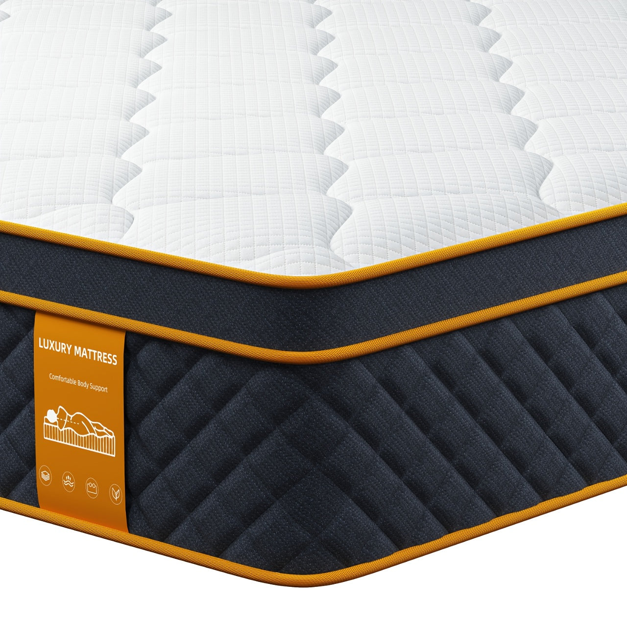 Materasso, Materasso ibrido in memory foam da 10 pollici (confezionato), Media rigidità, Molla a sacco per il sollievo dalla pressione, Isolamento del movimento. Disponibile in varie misure